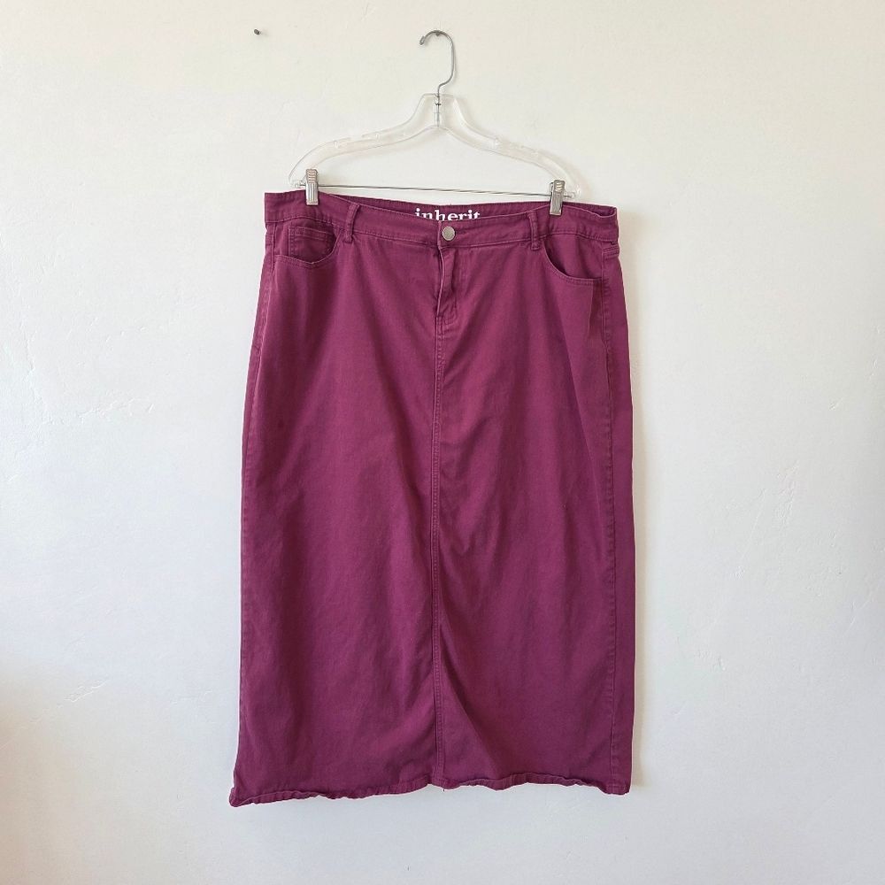 Inherit Clothing Stella Maxi Skirt Plus Size Stretchy Purple Fuschia 19/20 2X